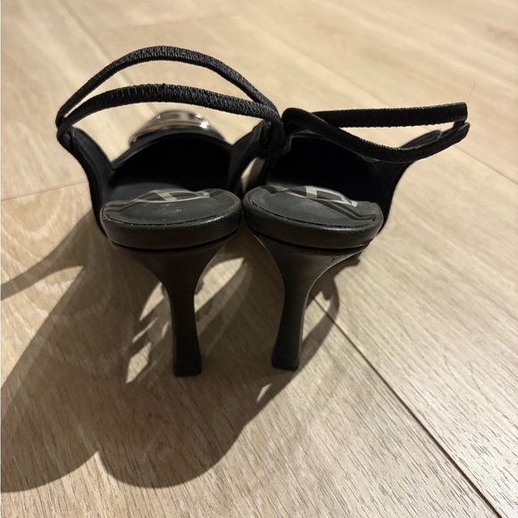 Diesel Black Heels with Silver Accent - Picture 3 of 5